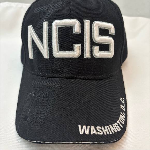 NCIS Embroidered Cap Washington DC Black Silver Unisex Hat Adjustable I ❤️ DC - Picture 3 of 13